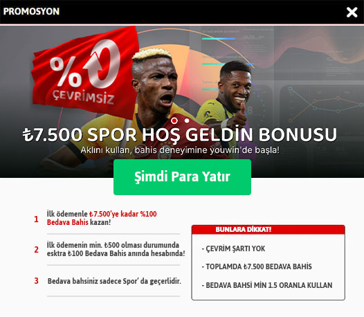 Youwin 7500 TL Hoş Geldin Bonusu